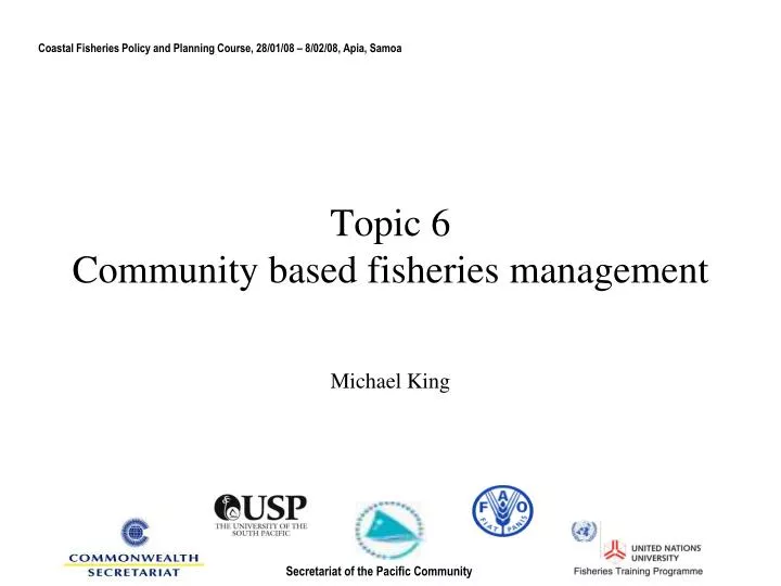 topic 6 community based fisheries management