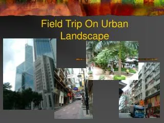 Field Trip On Urban Landscape