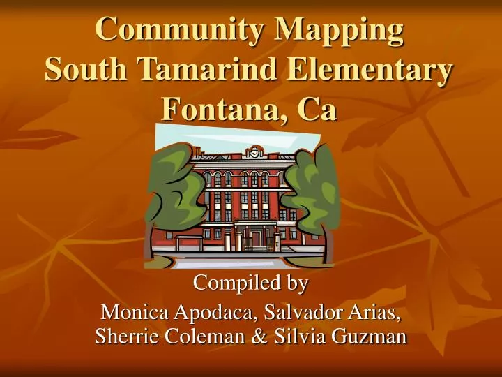 community mapping south tamarind elementary fontana ca