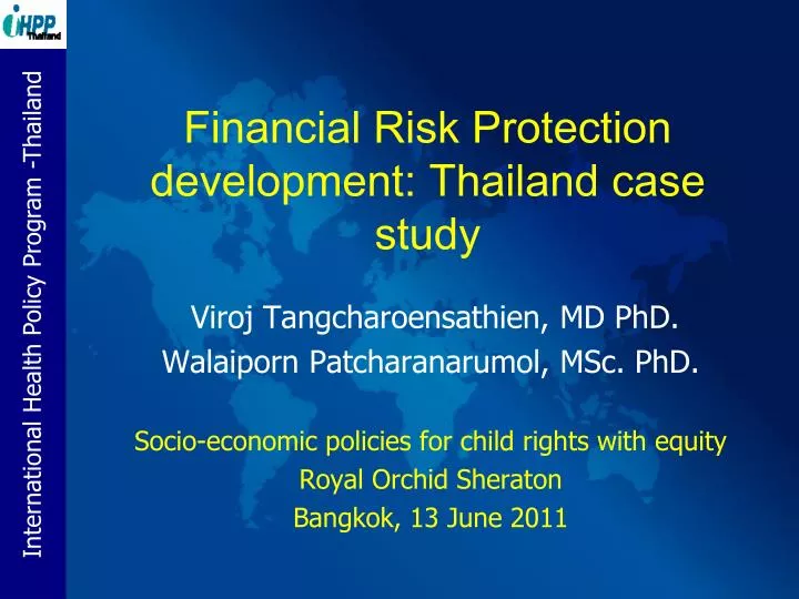 financial risk protection development thailand case study