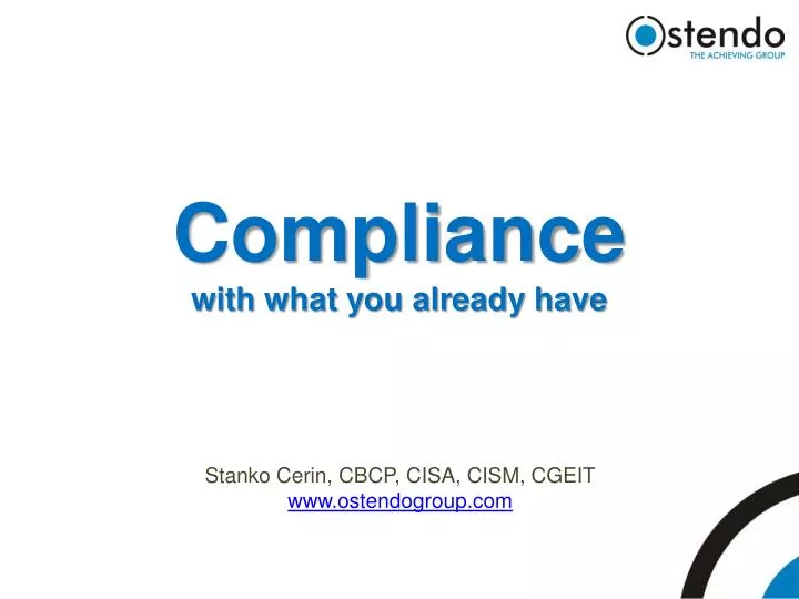 compliance with what you already have