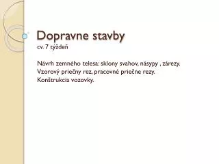 dopravne stavby