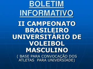 boletim informativo