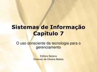 sistemas de informa o cap tulo 7