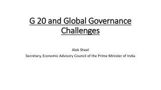 G 20 and Global Governance Challenges