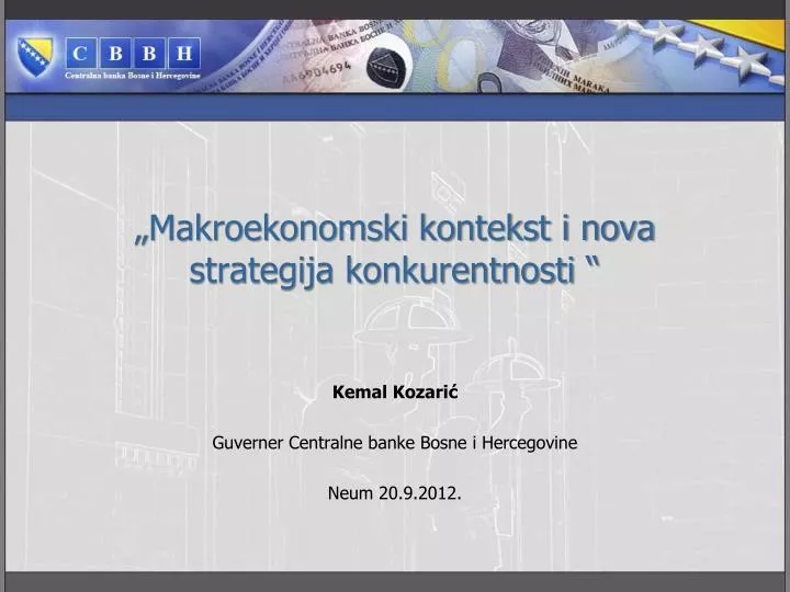 makroekonomski kontekst i nova strategija konkurentnosti