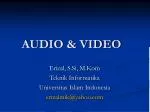 AUDIO &amp; VIDEO - slide 1