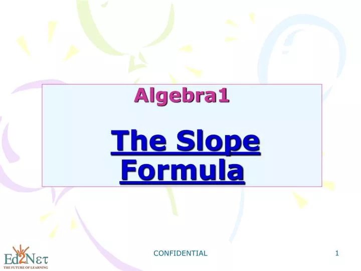 algebra1 the slope formula