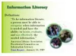 Information Literacy - slide 1