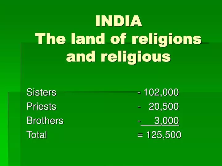 india the land of religions and religious