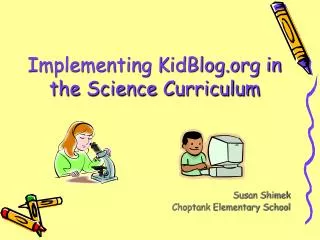 Implementing KidBlog in the Science Curriculum