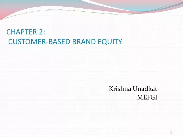 chapter 2 customer based brand equity