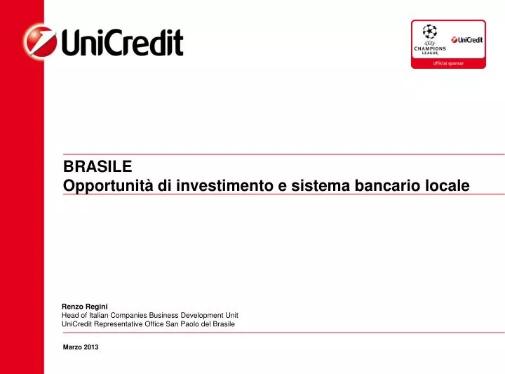 brasile opportunit di investimento e sistema bancario locale