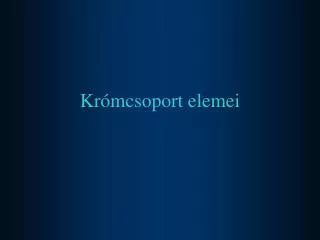 kr mcsoport elemei
