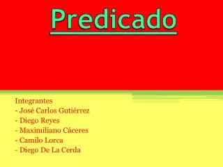 p redicado
