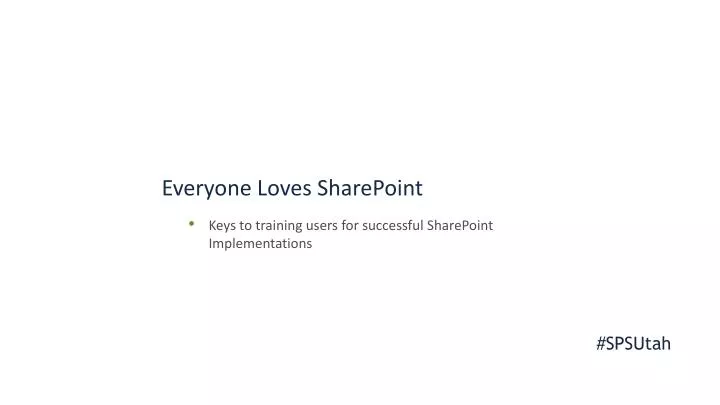 keys to training users for successful sharepoint implementations