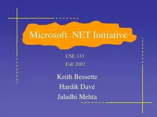 Microsoft .NET Initiative
