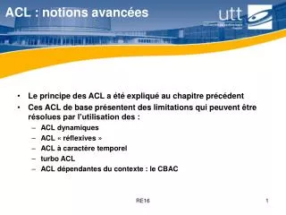 acl notions avanc es