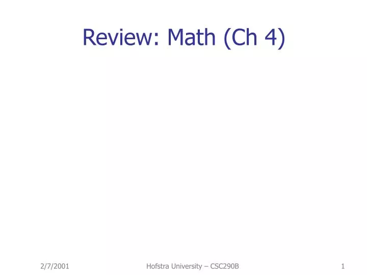 review math ch 4