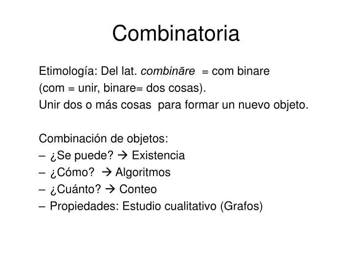 combinatoria