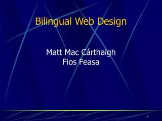 Bilingual Web Design