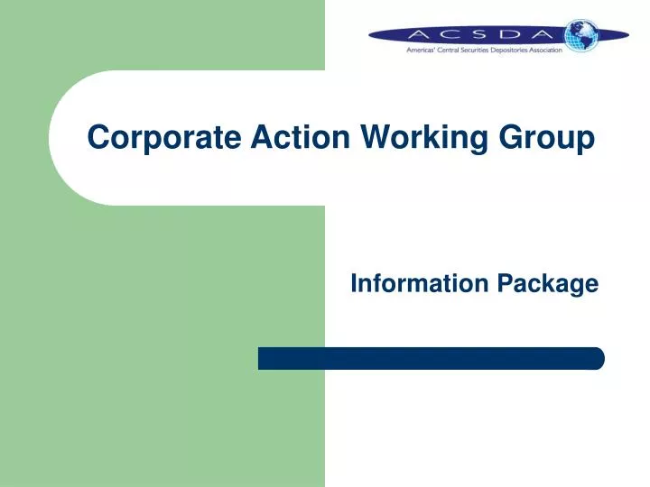 corporate action working group