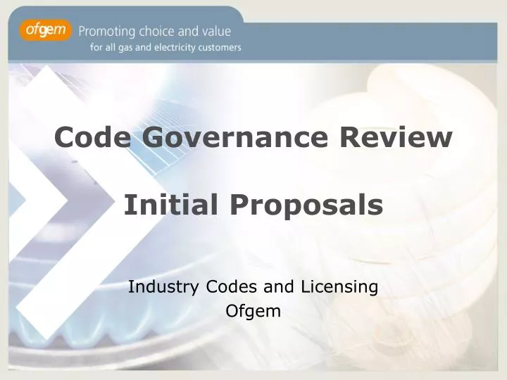 code governance review initial proposals