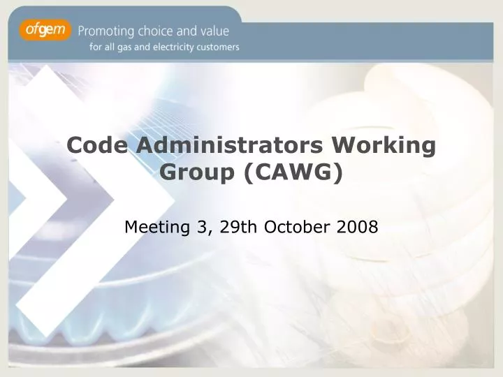 code administrators working group cawg