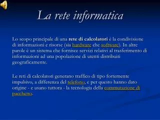 la rete informatica