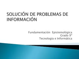 soluci n de problemas de informaci n