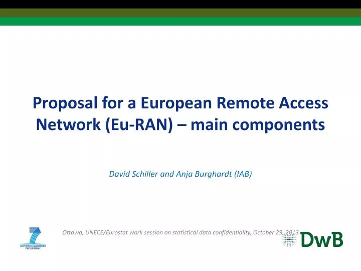 proposal for a european remote access network eu ran main components