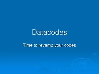 Datacodes