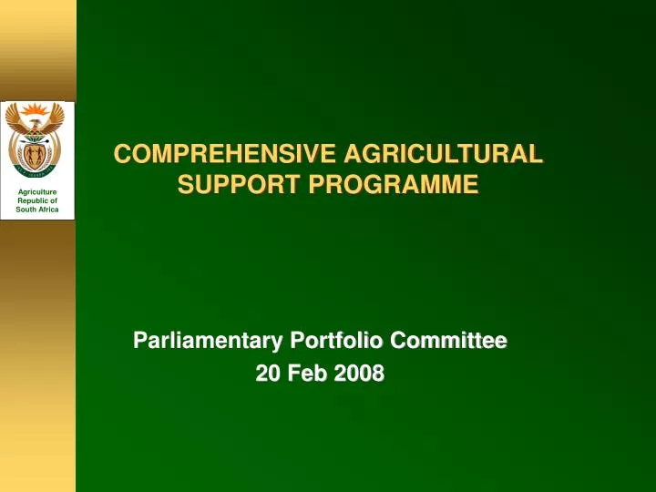 comprehensive agricultural support programme
