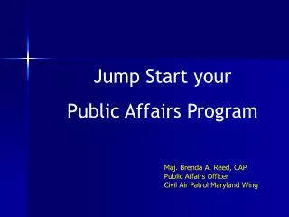Jump Start your Public Affairs Program