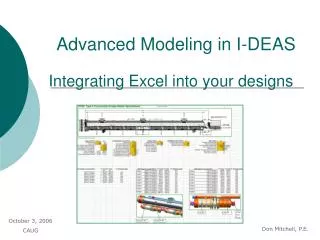 Advanced Modeling in I-DEAS