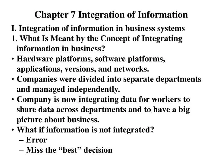 chapter 7 integration of information