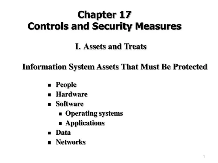 assets and treats information system assets that must be protected