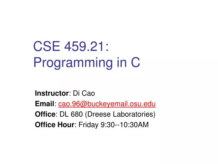 cse 459 21 programming in c