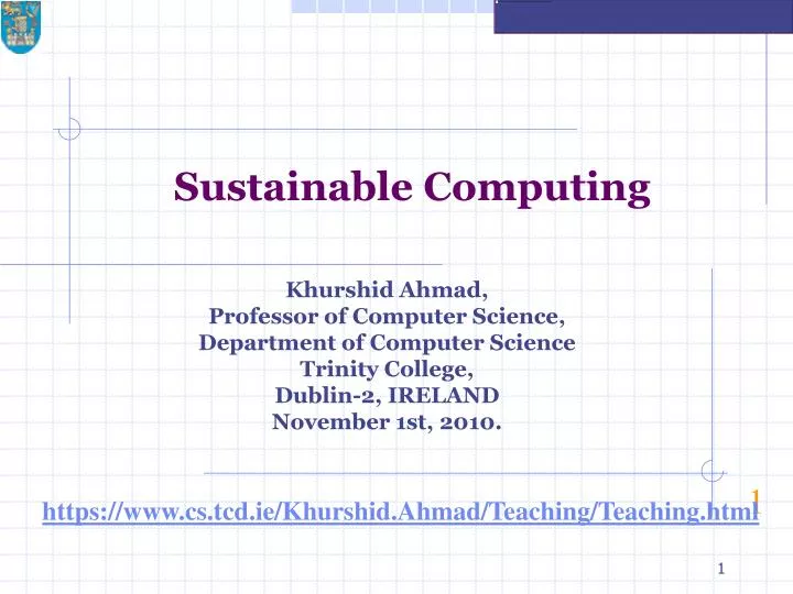 sustainable computing