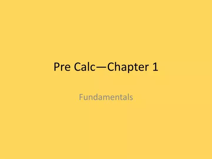 pre calc chapter 1