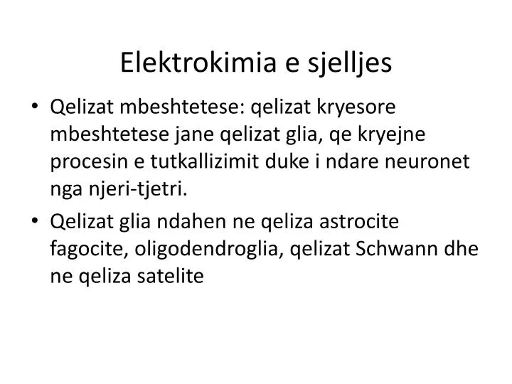 elektrokimia e sjelljes