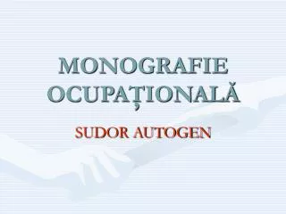 monografie ocupa ional