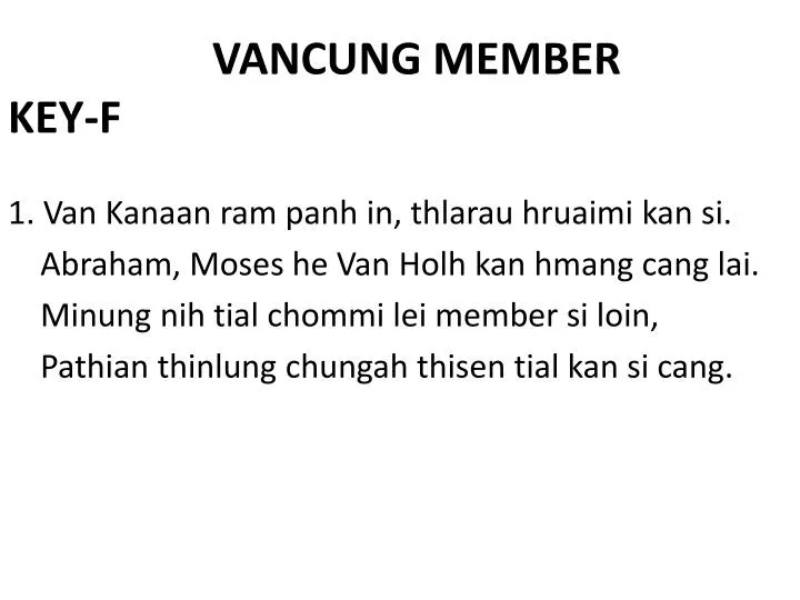 vancung member key f