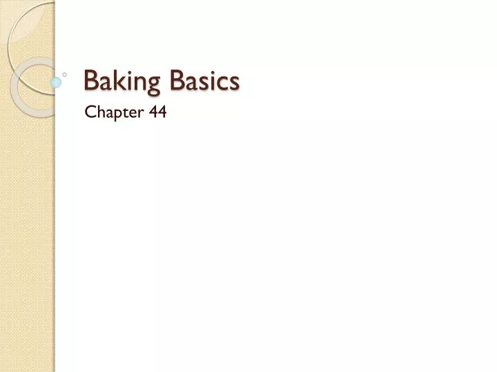 baking basics