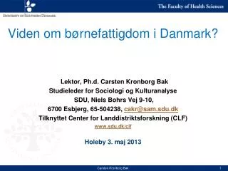 Viden om børnefattigdom i Danmark?