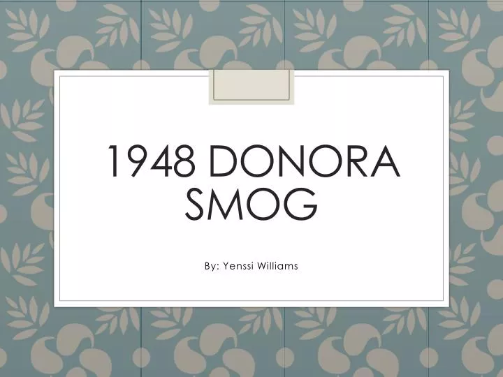 1948 donora smog