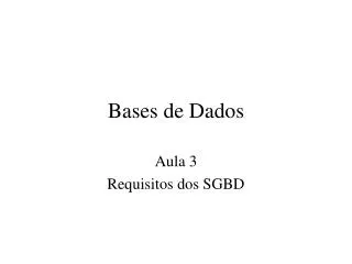 bases de dados