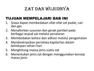 zat dan wujudnya