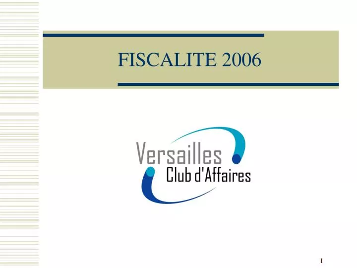 fiscalite 2006