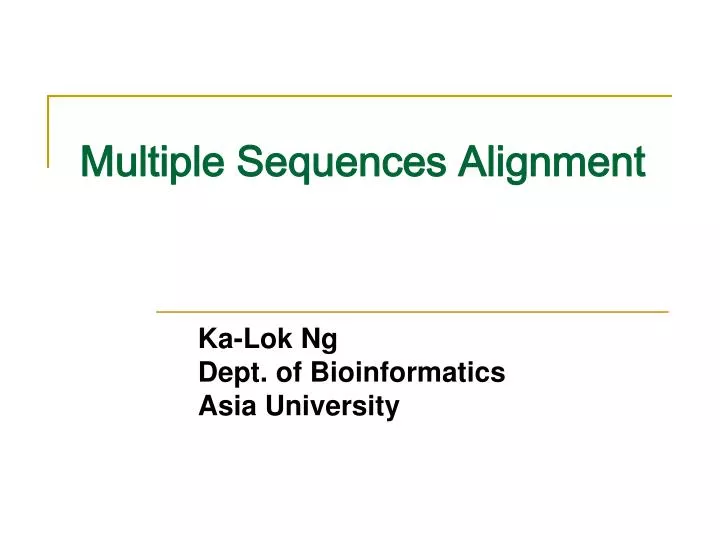 multiple sequences alignment